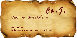 Csorba Gusztáv névjegykártya